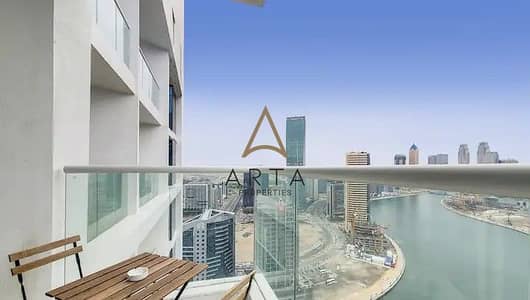 فلیٹ 1 غرفة نوم للايجار في الخليج التجاري، دبي - Balcony view. jpg