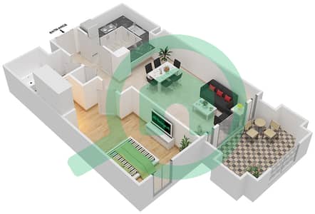 Reehan 4 - 1 Bedroom Apartment Unit 1 FLOOR 1-3 Floor plan