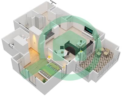 المخططات الطابقية لتصميم الوحدة 2 FLOOR 1-3 شقة 1 غرفة نوم - ريحان 4