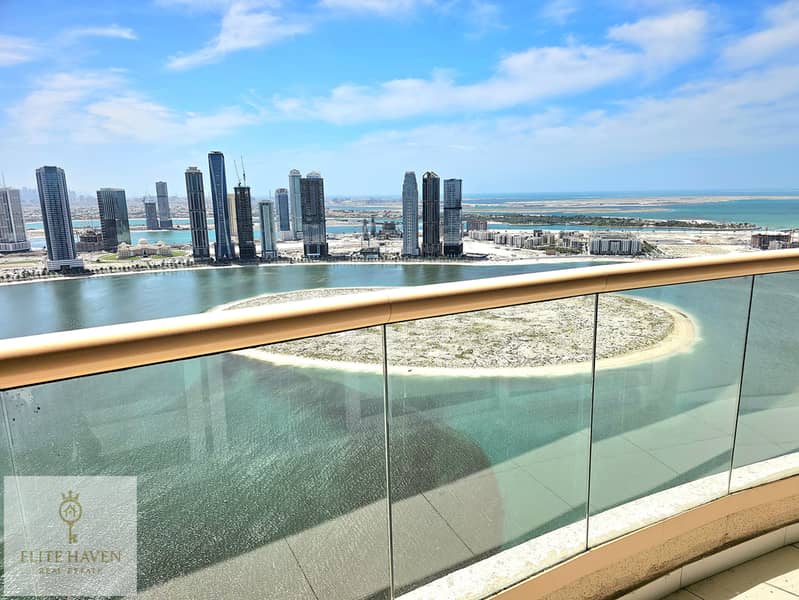 ** SEAFRONT CHILLER FREE 3BHK WITH BALCONY GYM POOL COVERED PARKING **