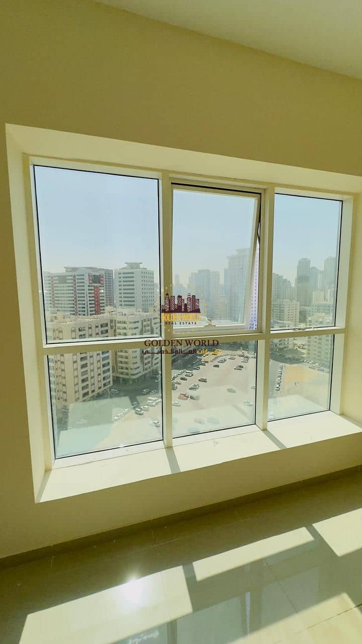 Two bedroom apartment with balcony in Al Majaz 2 Sharjah on Al Khan Street featuring two master rooms three bathrooms panoramic windows and prime fami