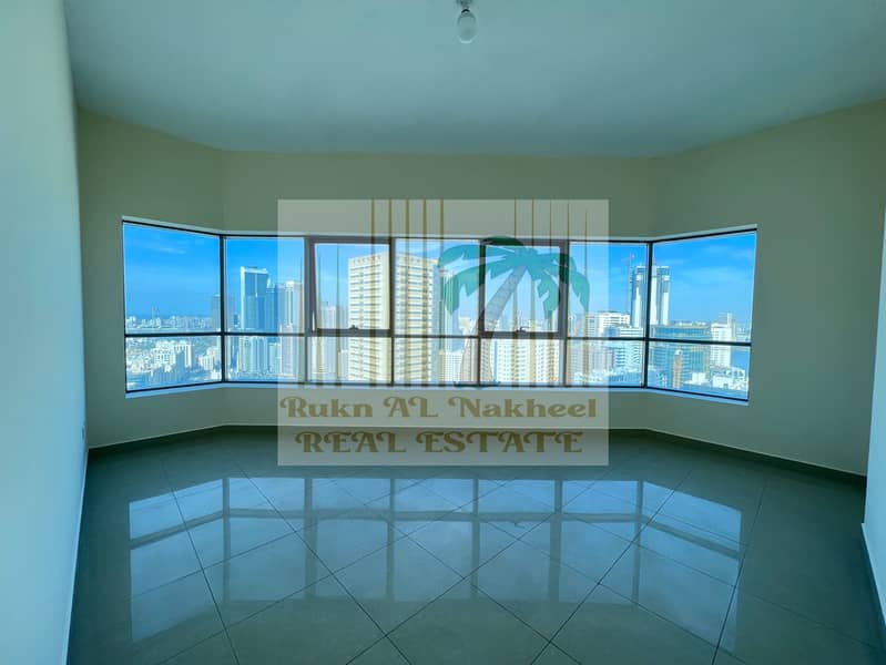 CHEAPEST | parking gym free 3bhk 4bath all attached bath neat & clean open view near Cornish huge size hot location specious high floor for contact us