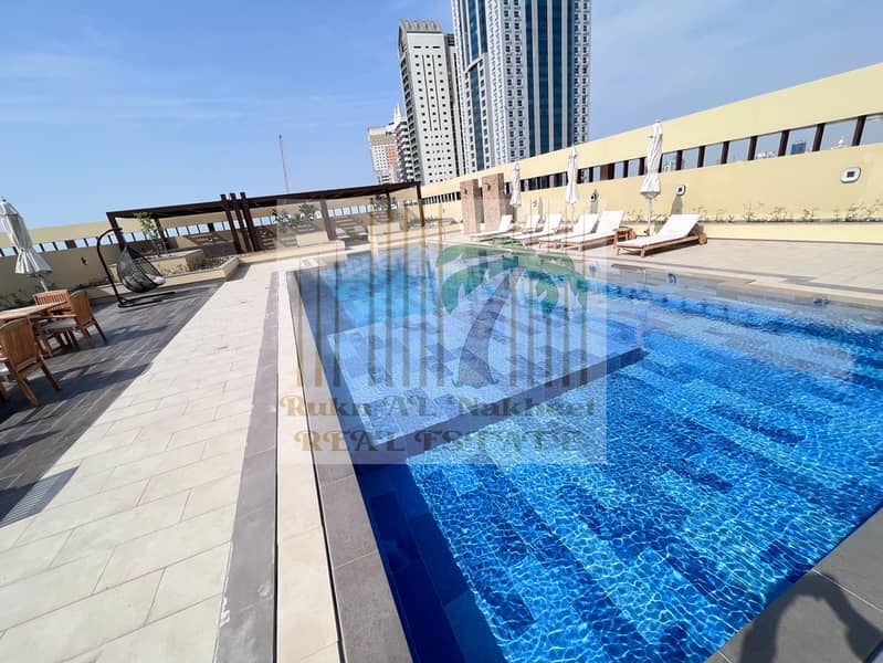 BRANDe NEW | ONE MONTH FREE | 2 PARKING FREE GYM POOL FREE | luxurious specious 3bhk 4bath balcony maidroom huge size for more details contact us