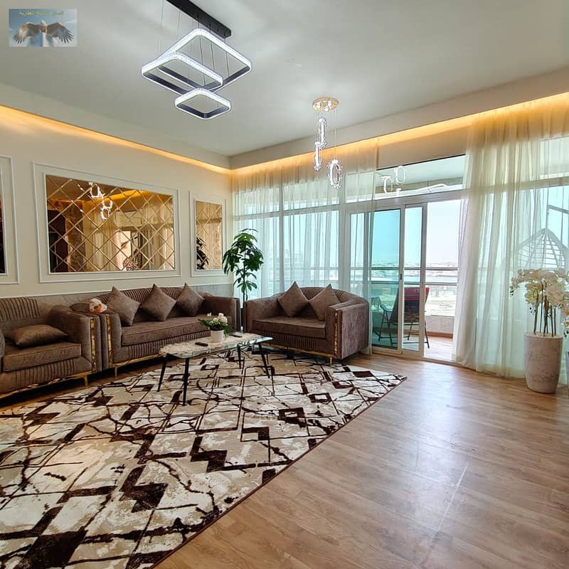 2BR+Hall (1800ft) + Master Room + 3 Baths. Parquet + Built-in Wardrobes + Fully Equipped Kitchen. Features: All Bills Included.