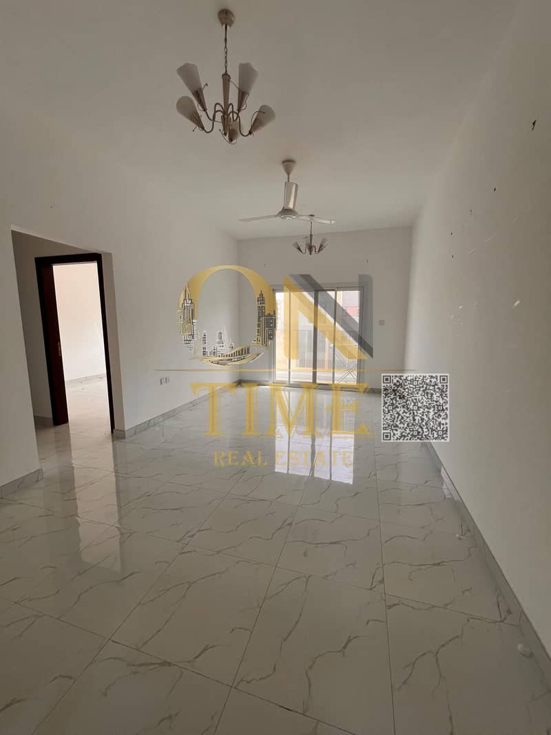 2-bedroom apartment, 2 bathrooms, balcony, central AC, excellent finishes, new building, family-friendly, near all essential services