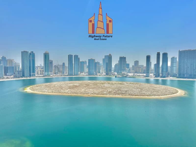 Spacious 3bedroom hall with balcony 2parking sea view gym pool