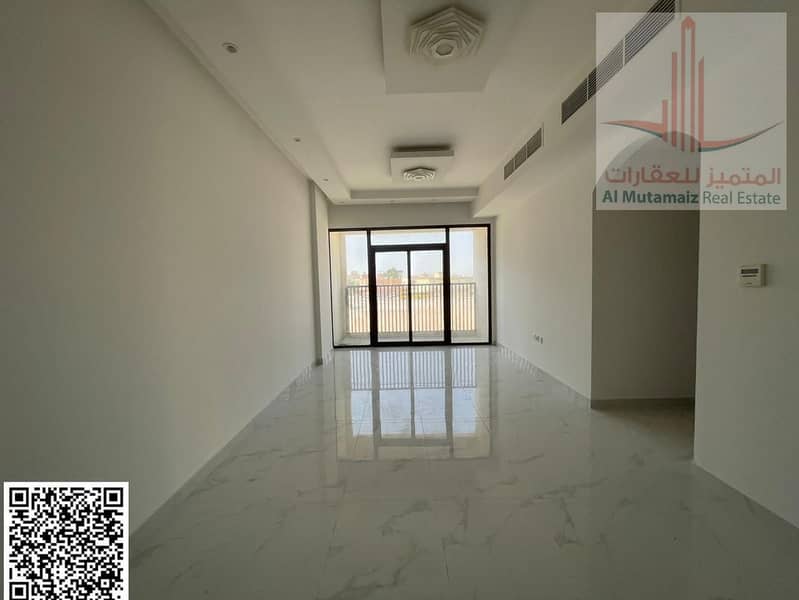 For annual rent in Ajman, a one-bedroom apartment with a living room, first occupancy, in Lamar Building, Al Jurf 3. Asking price: 35,000 AED.