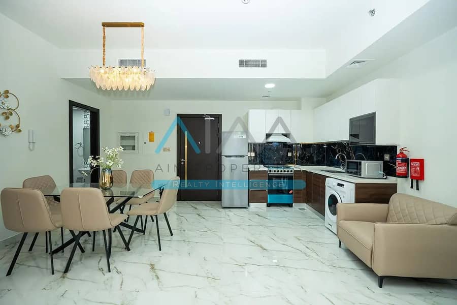 Furnished 1BR | Pool & Downtown View | Balcony | Jewelz by Danube, Arjan