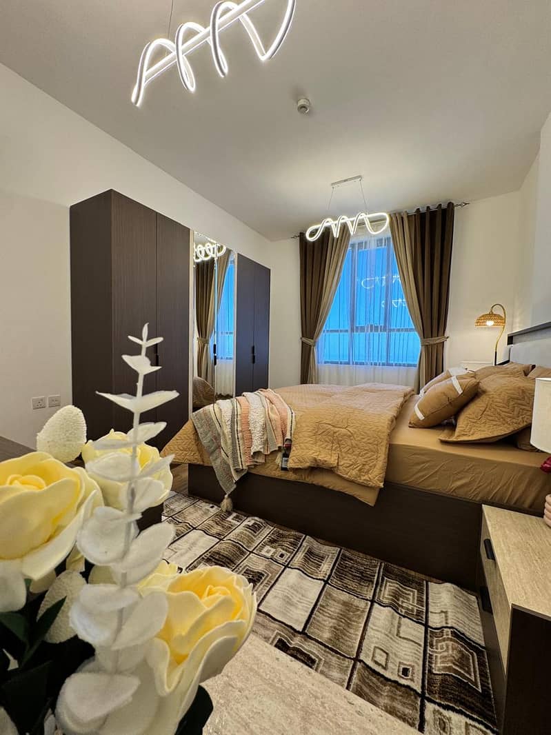 Fully Furnished 2BHK with Full Sea View in Ajman Walk – First Tenant, All Bills Included