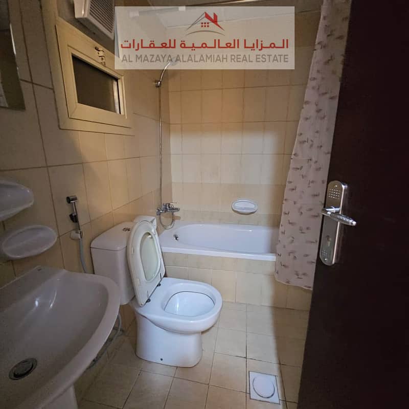 A fully furnished one-bedroom apartment in Al Khan, behind ADNOC Shisha, for monthly rent