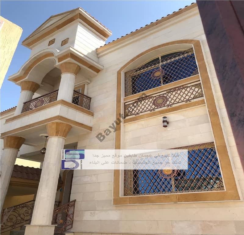 Villa building personal design modern finishes and the most wonderful new for sale Pamar Ajman finishing