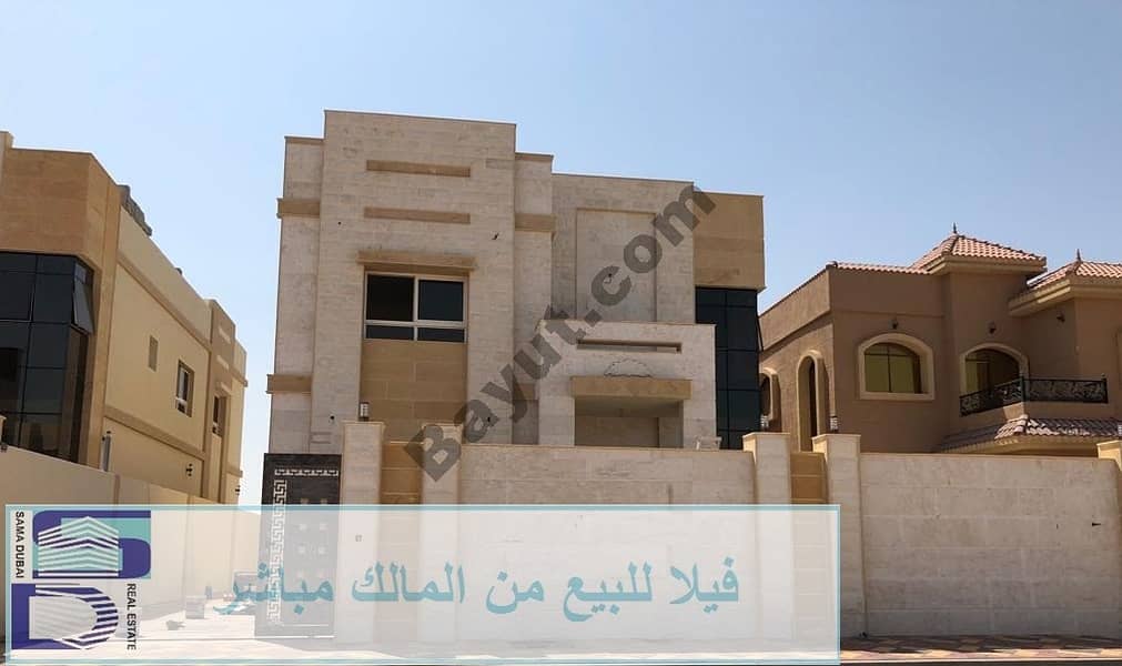 Villa for sale in Ajman Al Mowaihat area 1 personal finishing close to all services