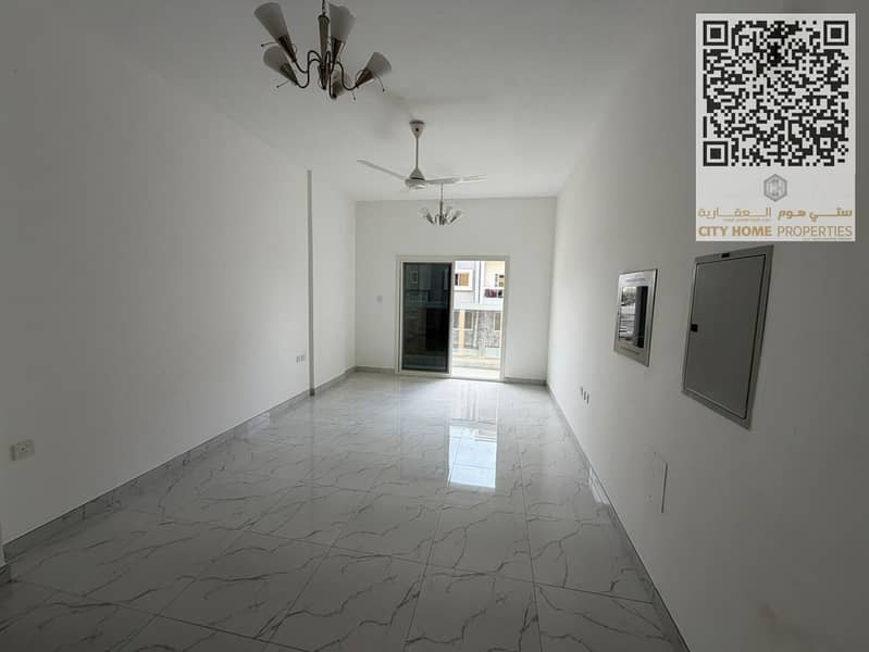 A 2-bedroom apartment for annual rent in Al Muwaihat 3, Ajman with spacious rooms and excellent finishing – second occupancy Central AC + balcony + p