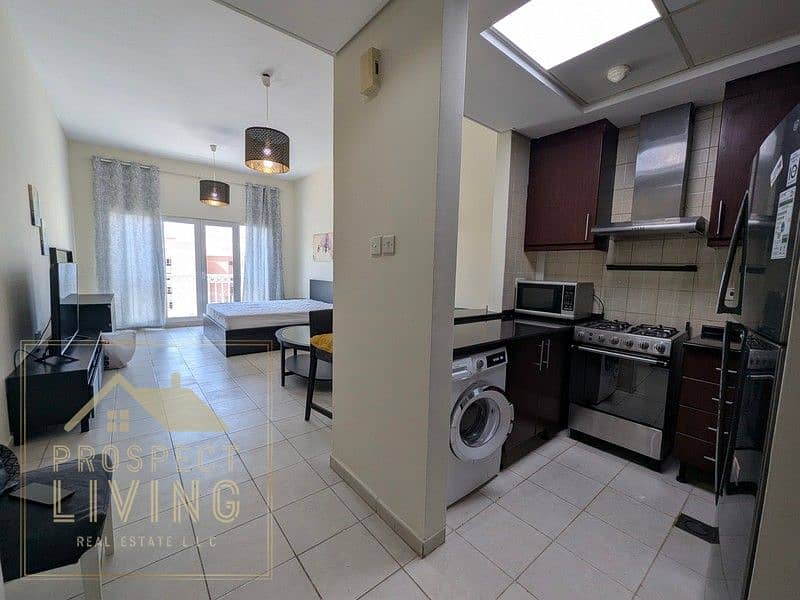 Balcony | Vacant | Close to Bus Stop | Spacious and Clean Studio | Fully Furnished |