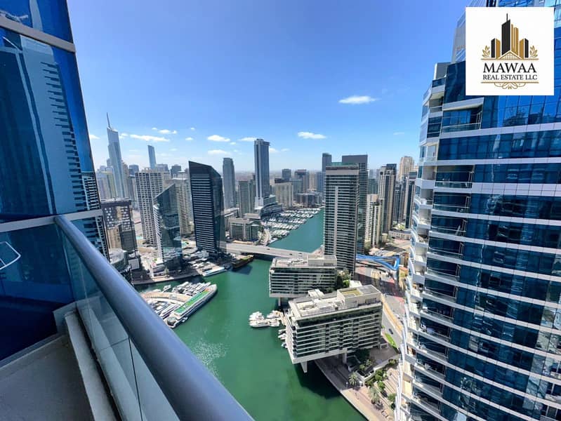 High-Floor-2 Balconies- 2BR Furnished | Sea & Marina Views