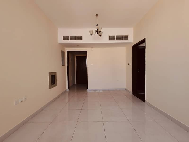 Like Brand New 1BHK 2 Bath 12 Cheques Payment Parking Maintenance Free Wardrobe Balcony For Family Near ansar mall