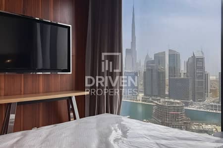 2 Bedroom Apartment for Rent in Business Bay, Dubai - High Floor Unit with Burj View | Vacant now