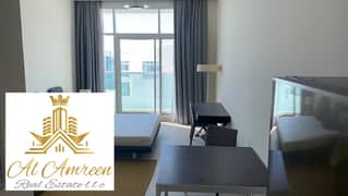 استوديو مفروش | شرفة | إطلالة على البحر وبرج العرب | برج هيليانا في الصفوح 1