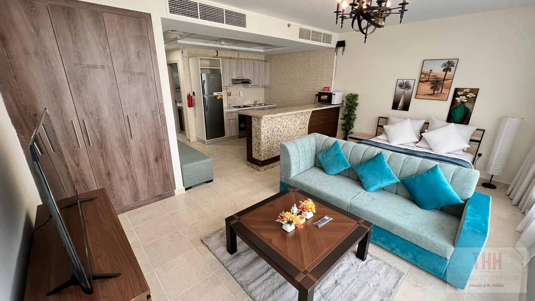 Fully Furnished STUDIO Apartment with All Bills Included and With Covered Parking in Business Park Motor City - Image 7