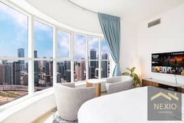 استوديو مفروش | مناظر بانورامية للمدينة والمارينا | شرفة | بوابة دبي الجديدة 2 JLT