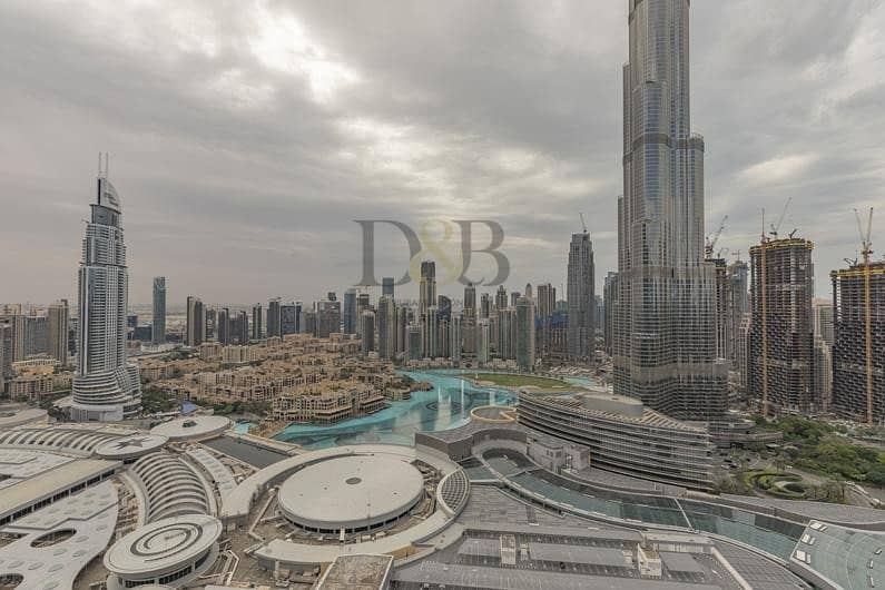 Large Balcony+Burj And Fountain Views | Furnished