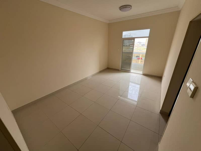 One bedroom apartment for annual rent in Al Jurf 3 - Ajman, second tenant, 2 bathrooms with balcony, built-in wardrobes, central air conditioning,