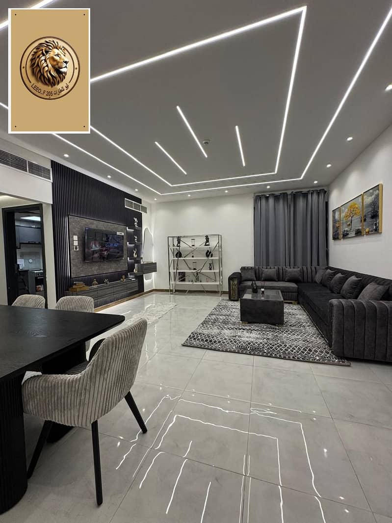 Furnished room and living room for rent Ajman Walk Full sea view First occupancy Lowara 1, Star1 Tower