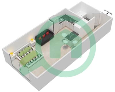 广场大厦 - 单身公寓单位3 FLOOR 26-32戶型图