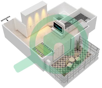 The Square Tower - Studio Apartment Unit 6 FLOOR 4-16,18-23 Floor plan