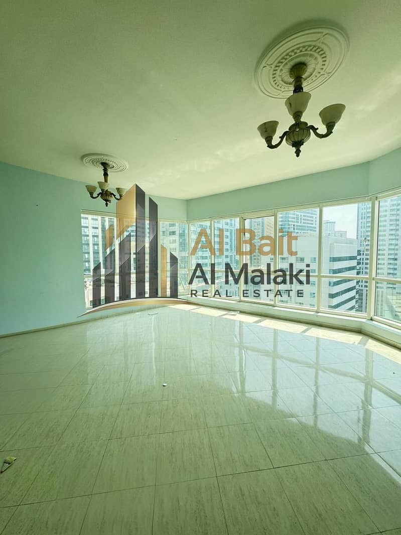 Apartment for annual rent Area: Al Majaz 3 Number of rooms: 2 Bathrooms: 3 Air conditioning: Central, free Payment installments: 4 Air conditioning: F