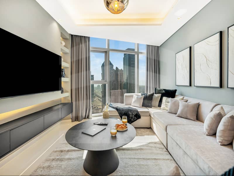 Sea & Business Bay Views | 2BR Apartment | Furnished | Paramount Tower Business Bay