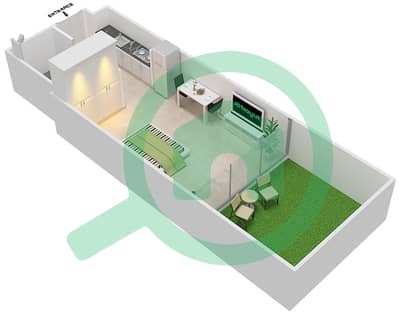 Azizi Aliyah Residence - Studio Apartment Unit 20 FLOOR 1 Floor plan