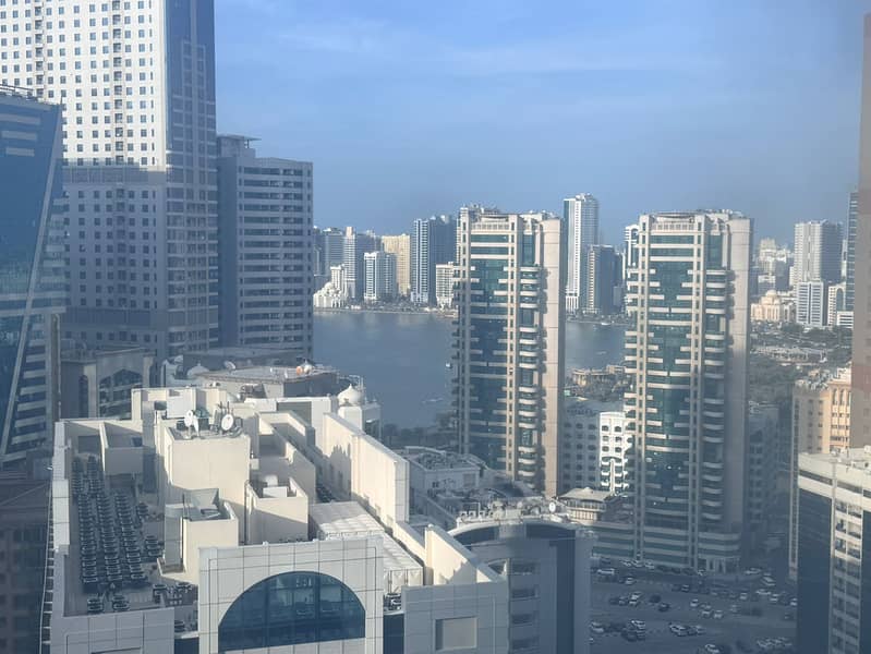 Nice view | Free parking | Free gym & pool | Practical design with a good layout, located in Al Majaz 2 in a prime area close to all services