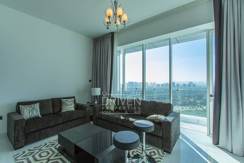 Furnished 2 BR | Top Floor and Golf View