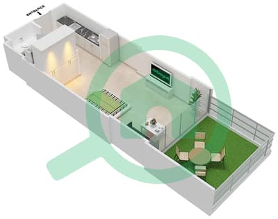Azizi Aliyah Residence - Studio Apartment Unit 32 FLOOR 1 Floor plan