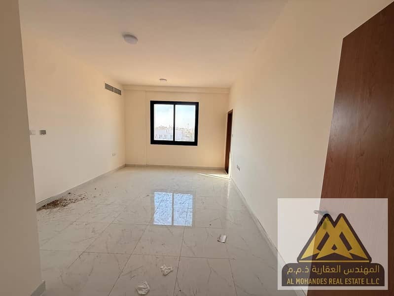 Brand new 1-bedroom apartment for rent in Al Alia, Ajman, 2 bathrooms, master bedroom, excellent finishing, prime location near Dubai and Sharjah exit