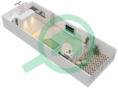 Azizi Aliyah Residence - Studio Apartment Unit 29 FLOOR 2 Floor plan
