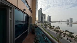 شقة فاخرة للبيع | 3 غرف + غرفة خادمة | إطلالة كاملة على بحيرة الخان | برج دانة الخان