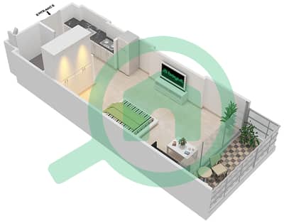 Azizi Aliyah Residence - Studio Apartment Unit 12 FLOOR 3 Floor plan