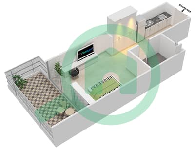 Azizi Aliyah Residence - Studio Apartment Unit 21 FLOOR 3 Floor plan
