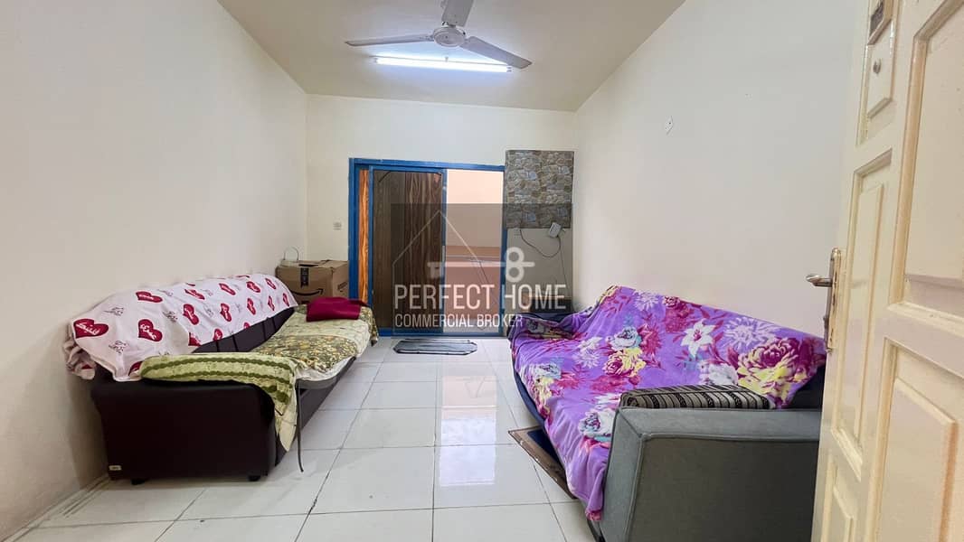 Furnished 1BHK Flat for Rent in Butina Sharjah – AED 2,200 | Balcony, SEWA Separate, Family-Friendly