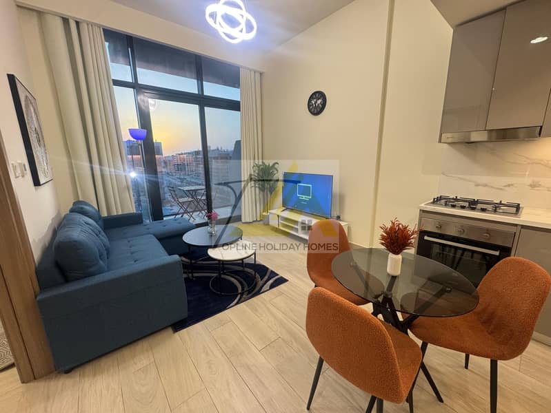 Luxury 1-Bedroom Fully Furnished Apartment | Azizi Riviera 47 | Ready to Move In