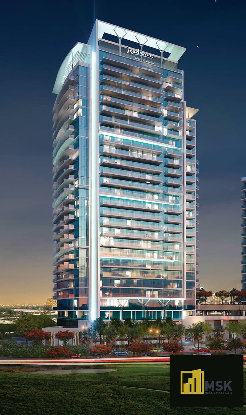 1 BED APARTMENT IN DAMAC HILLS BY RADISSON HOTEL !!!