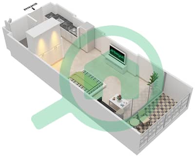 阿齐兹阿利耶公寓 - 单身公寓单位10 FLOOR 3-5戶型图