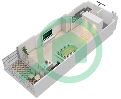 Azizi Aliyah Residence - Studio Apartment Unit 7 FLOOR 6 Floor plan