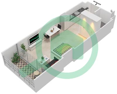 Azizi Aliyah Residence - Studio Apartment Unit 17 FLOOR 9 Floor plan