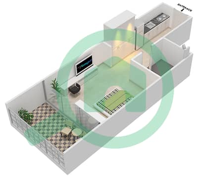 Azizi Aliyah Residence - Studio Apartment Unit 8 FLOOR 10 Floor plan