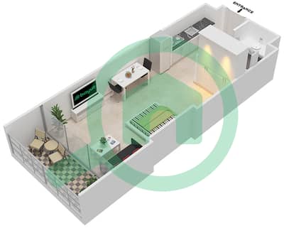 Azizi Aliyah Residence - Studio Apartment Unit 10  FLOOR 12-13 Floor plan