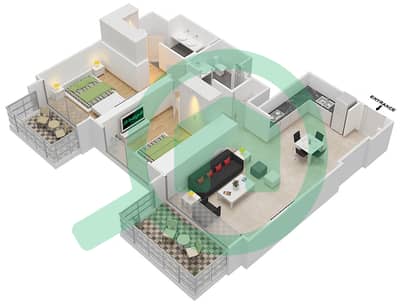 The Grand - 2 Bedroom Apartment Unit 10 FLOOR 3-23,25-48 Floor plan