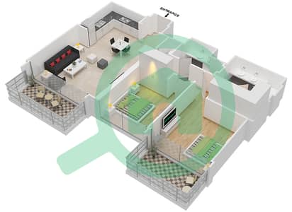 The Grand - 2 Bedroom Apartment Unit 3 FLOOR 50-59 Floor plan